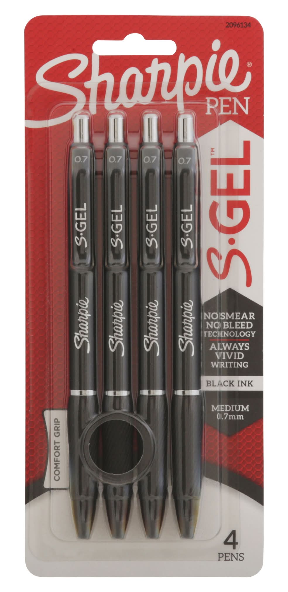 Sharpie 0.7 Mm S-Gel Medium Black Pens (1.9 oz)