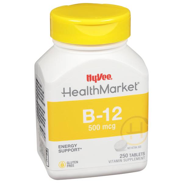 Hy-Vee HealthMarket Vitamin B12 500mcg Tablets