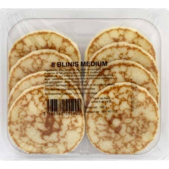 Les Delices Du Chef Blinis Medium Le Sachet De 160G