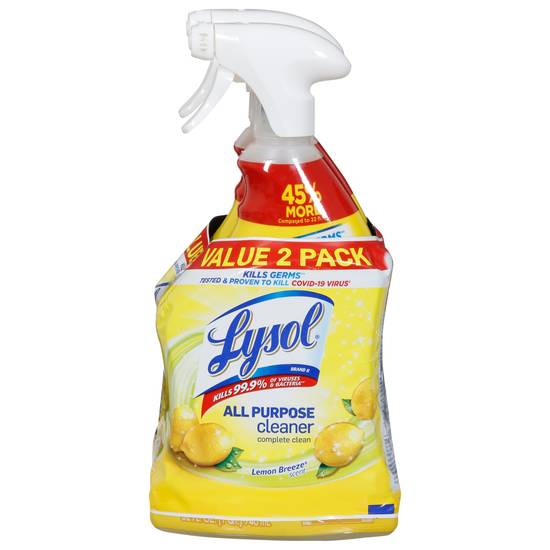 Lysol All Purpose Cleaner Lemon Breeze Scent (2 ct)
