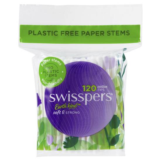Swisspers Cotton Tips Paperstems 120 pack
