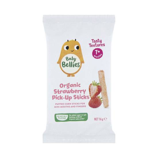 Baby Bellies Organic Strawberry Pick-Up Sticks 16g