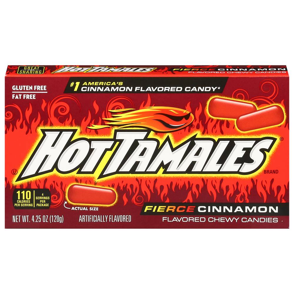 Hot Tamales Fierce Chewy Candy, Cinnamon (4.25 oz)