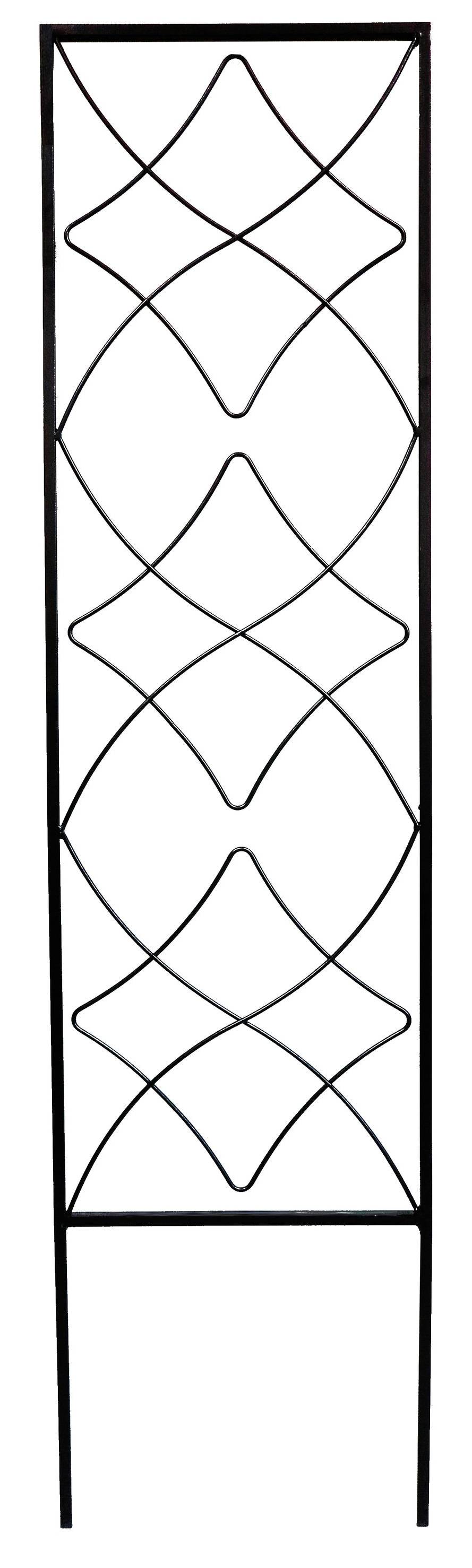Style Selections 12-in W x 48-in H Black Steel Swirl Garden Trellis For Climbing Plants For Roses | 84417L
