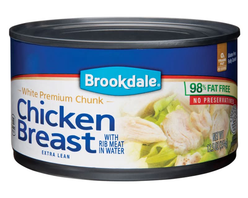 Brookdale White Premium Chunk Chicken Breast With Rib Meat in Water (12.5 oz)