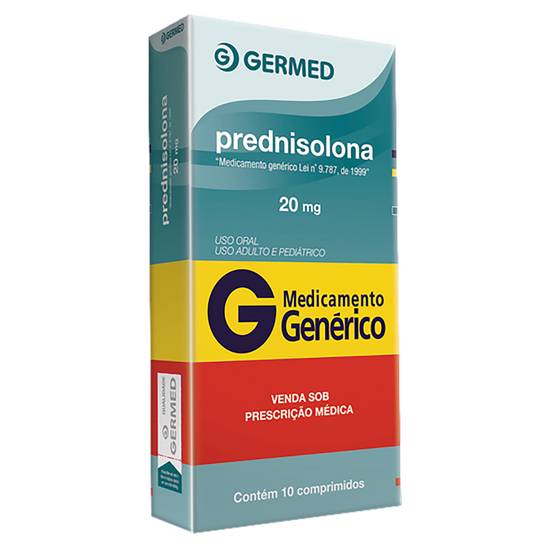 Germed acetato de prednisolona 20mg (10 comprimidos)