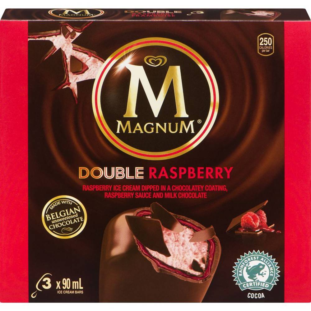 Magnum Ice Cream Bars, Raspberry (3 x 90 g)