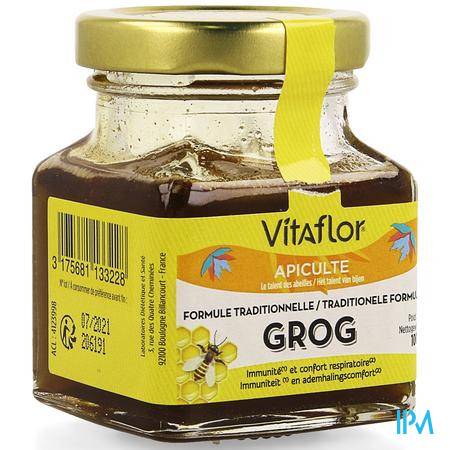 Vitaflor Grog Formule Traditionnelle Miel Pot 100g Respiration - Compléments alimentaires