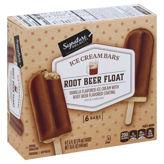 Signature Select Root Beer Float Ice Cream Bars (6 x 2.5 fl oz)