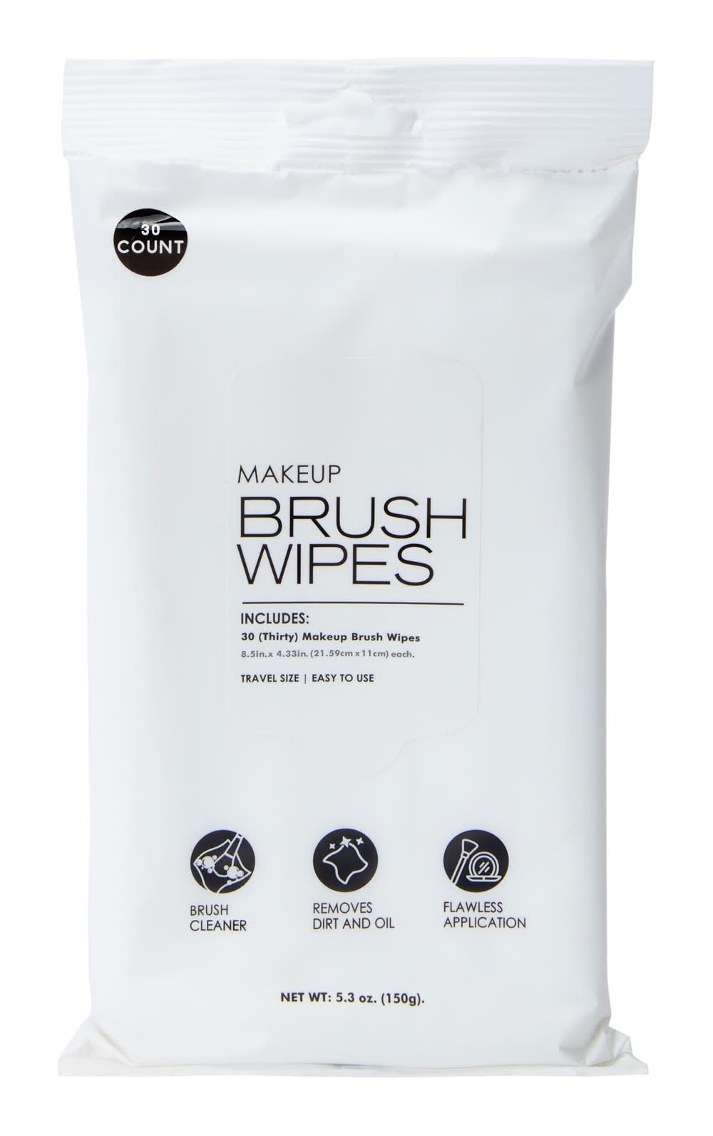 Makeup Brush Wipes 30-Count 5.3oz