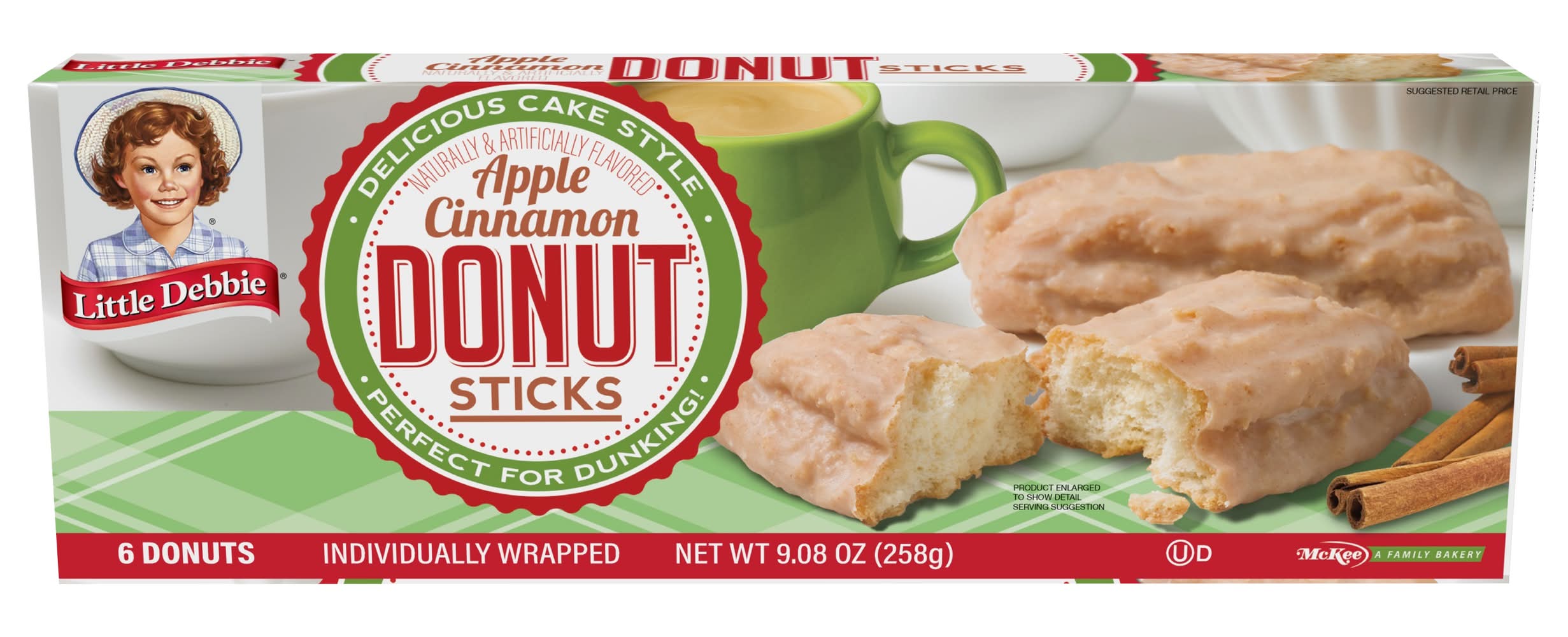 Little Debbie Apple Cinnamon Donut Sticks (9.8 oz, 6 ct)