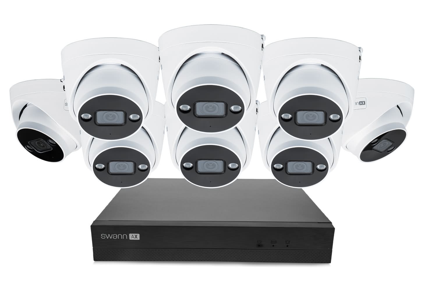 Swann AdvancedX Wired NVR Security System 8 Channel with 8 Dome Cameras