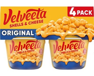 Velveeta Original Microwaveable Shell Pasta & Cheese Sauce (4 x 2.39 oz)