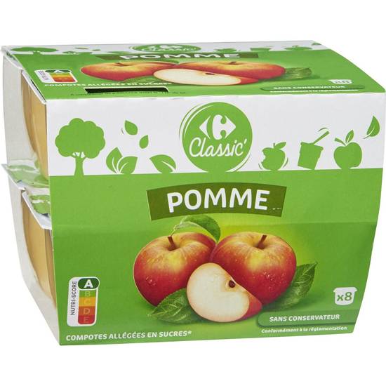 Carrefour Classic' - Compote pommes ( 8 pièce )