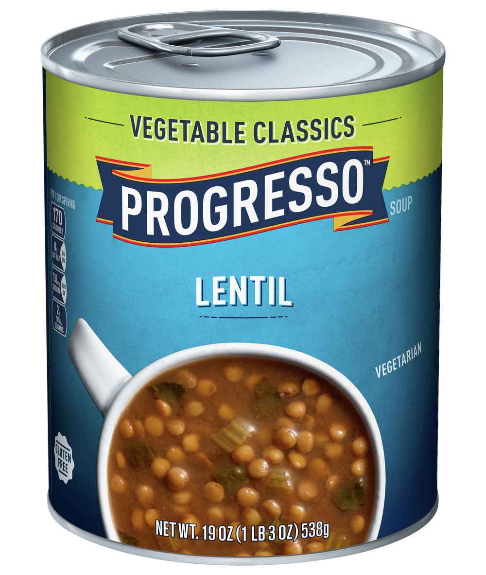 Progresso Gluten Free Vegetable Classics Soup, Lentil (19 oz)
