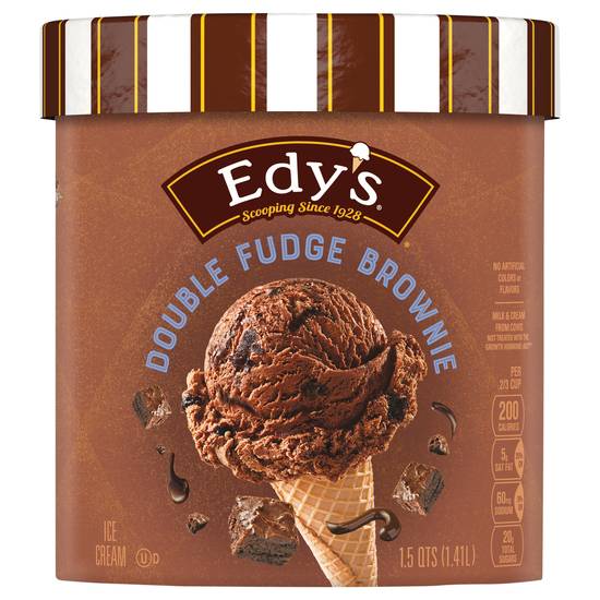 Edy's Double Fudge Brownie Ice Cream