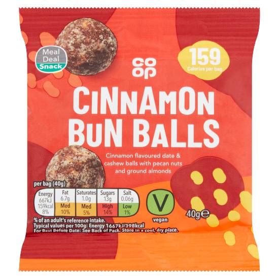 Co-Op Cinnamon Bun Protein Balls 40g