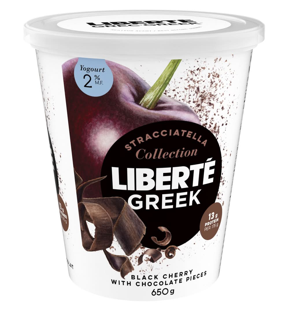 Liberté Stracciatella Collection Black Cherry With Chocolate Pieces Yogurt (650 g)