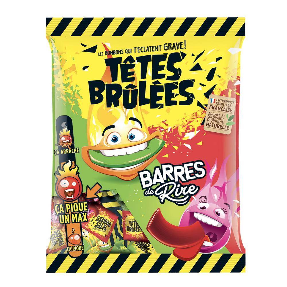 Têtes Brulées - Bonbons barres de rire (pomme - fraise)