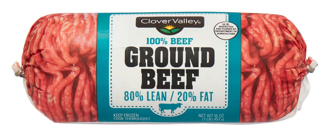 Clover Valley Fresh Ground Beef 80/20 1 Lb