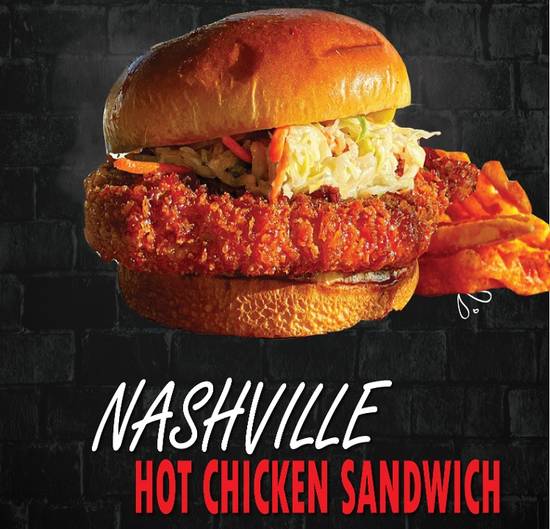 Nashville Hot Sandwich W/ Waffle Fries