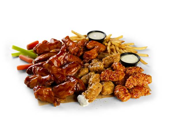 20 Boneless + 20 Traditional Wings & Fries