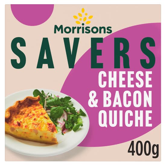 Morrisons Savers Cheese & Bacon Quiche (400g)