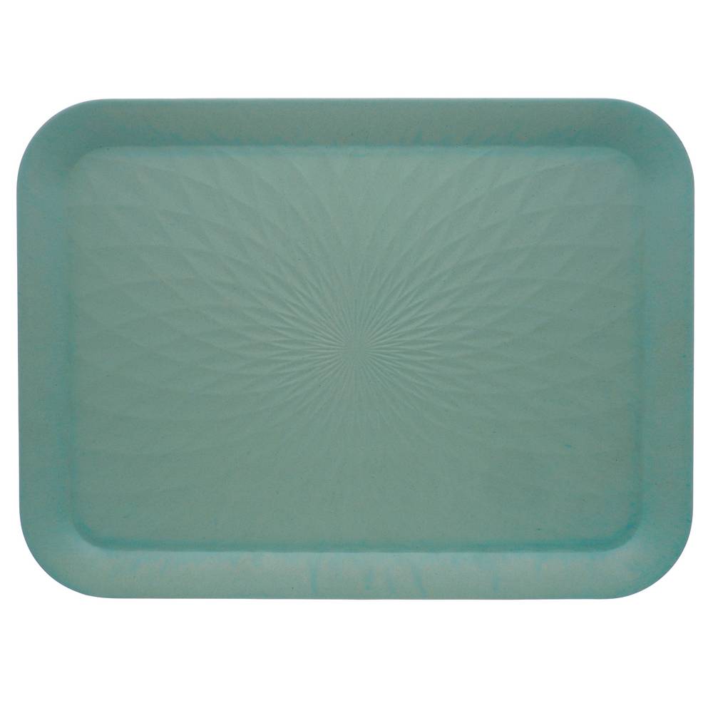 Embossed Bamboo Plastic Serving Tray