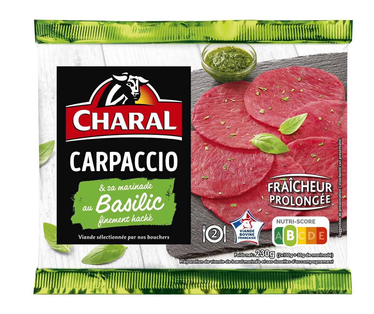 Charal - Carpaccio de boeuf basilic (230g)