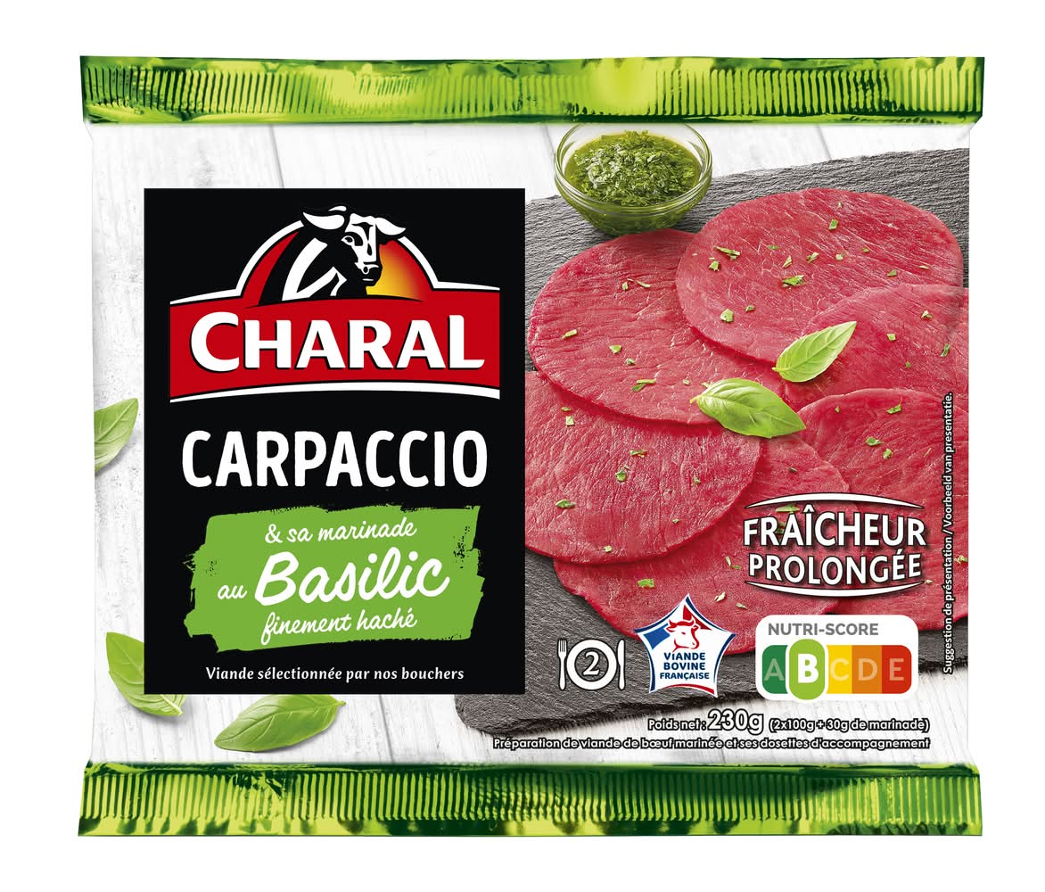 Charal - Carpaccio de bœuf, basilic (2 x 115g)