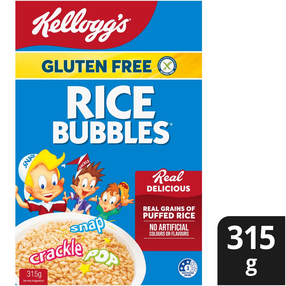 Rice Bubbles Gluten Free Breakfast Cereal (315g)