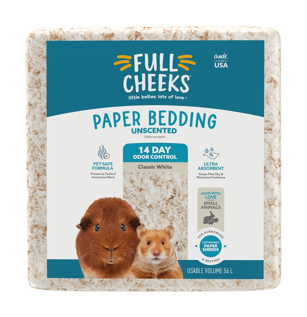 Full Cheeks™ Odor Control Small Pet Paper Bedding - Classic White (Size: 56 L)