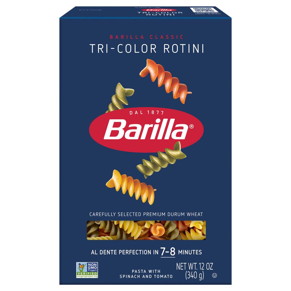 Barilla Tri-Color Rotini Pasta (12 oz)