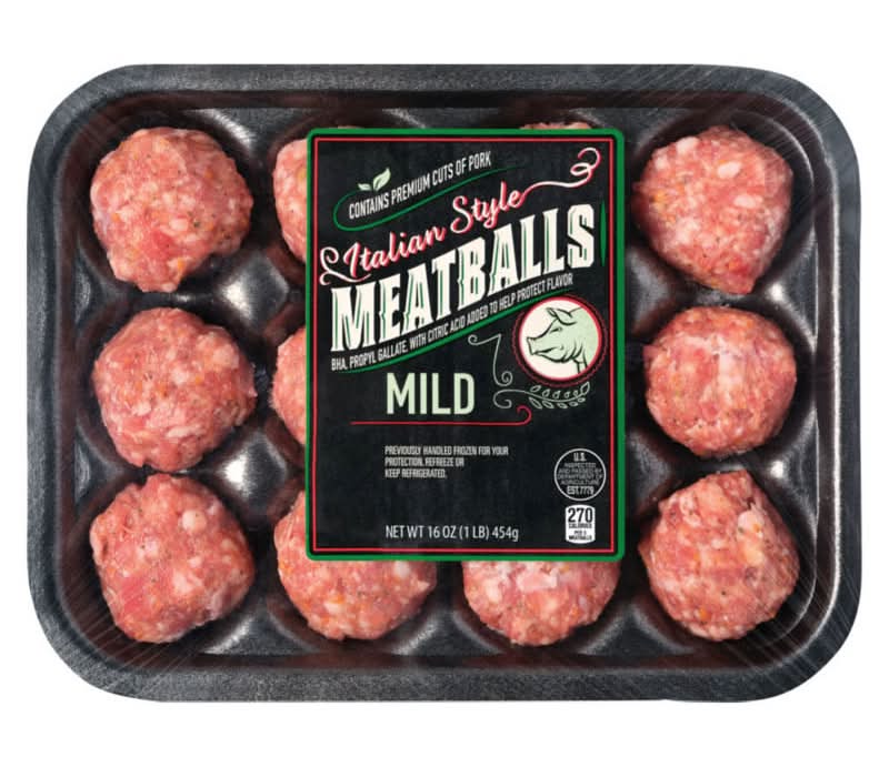 Aldi Mild Pork Meatballs, Italian Style (16 oz)