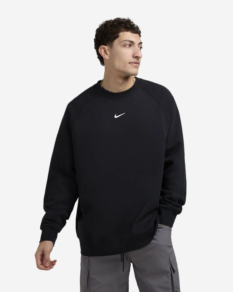 Nike Nocta Fleece Crewneck Sweatshirt, L, Black/White
