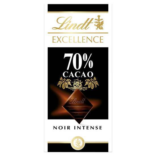 Lindt - Excellence tablette de chocolat noir 70 % de cacao (100g)