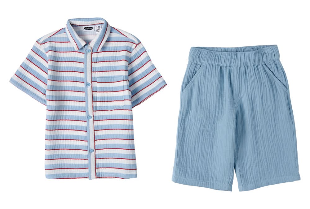 Lily & Dan/ L&D Boys Horizontal Stripe Americana Set - S