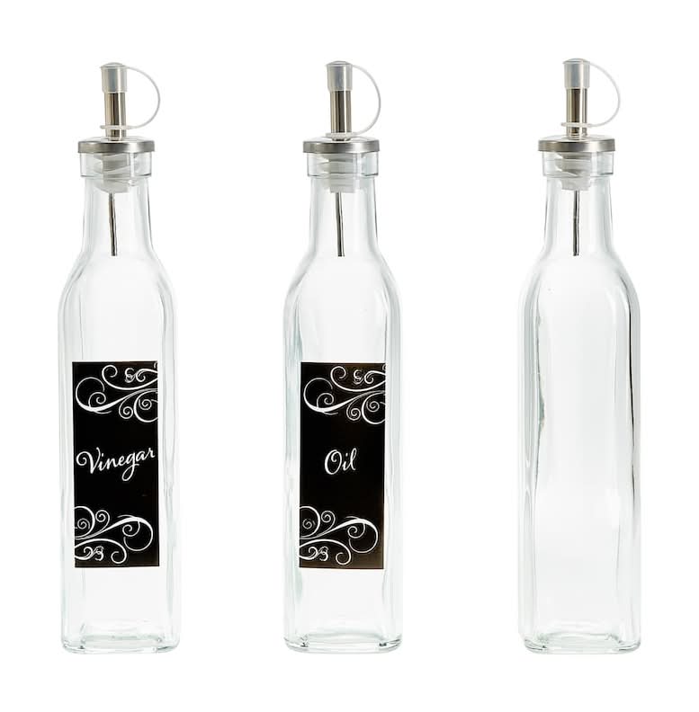 Glass Bottle For Storing Oil & Vinegar (3 ct)