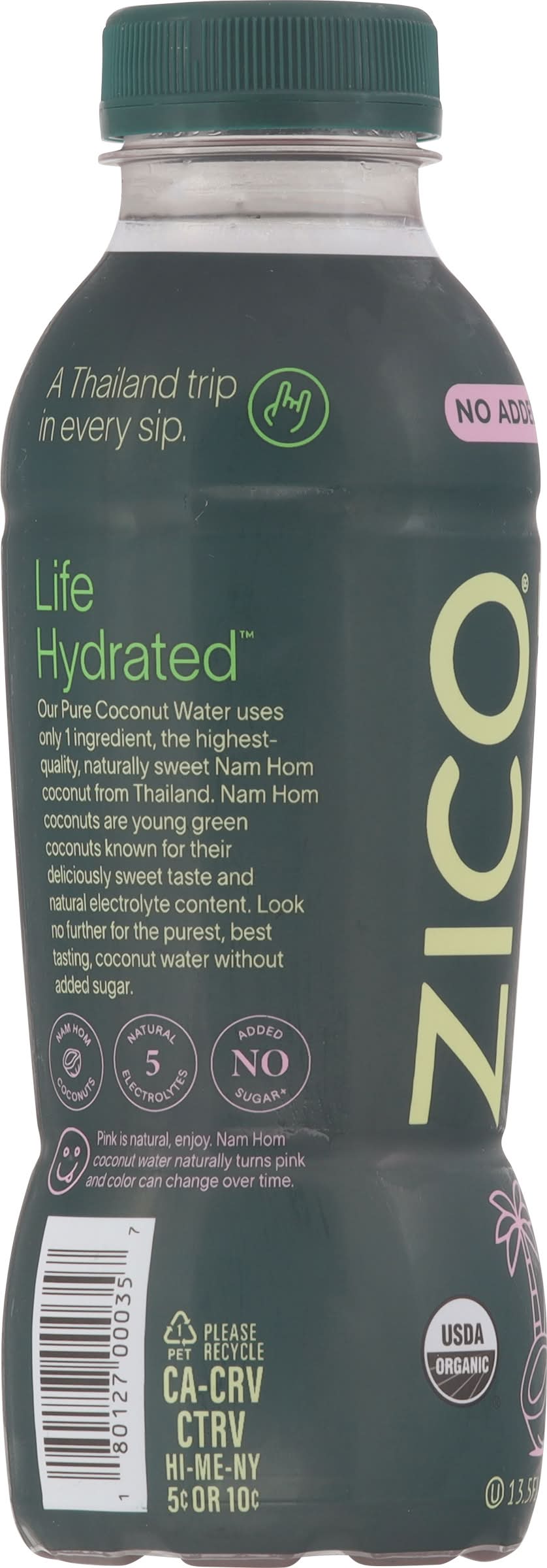 Zico Pure Organic 100% Nam Hom Coconut Water Delivery Near Me