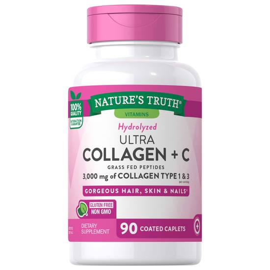 Nature's Truth Hydrolyzed Ultra Collagen + C 1000 mg (90 caplets)