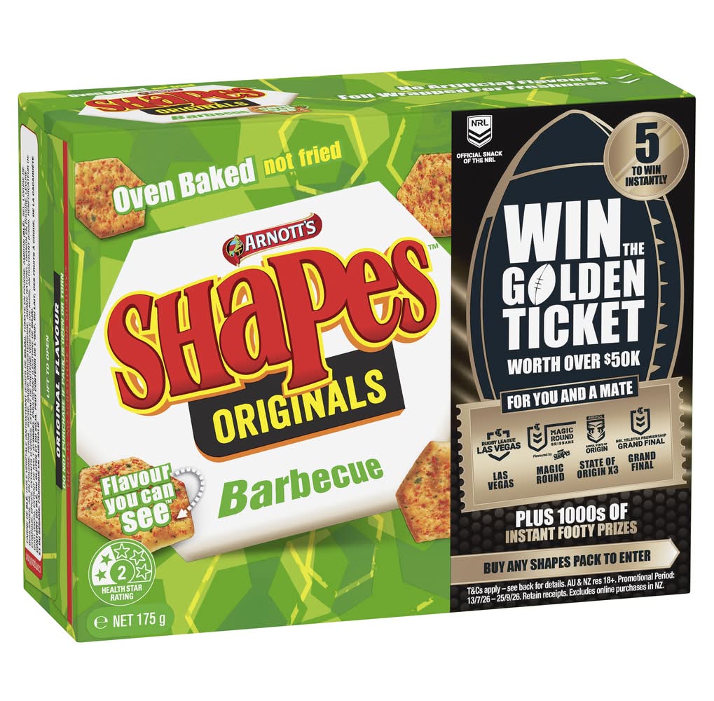 Shapes Originals Oven Baked Biscuits, Barbecue (175g)