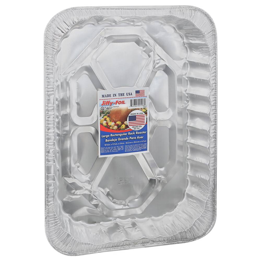 Jiffy-Foil Large Rectangular Rack Roaster Pan