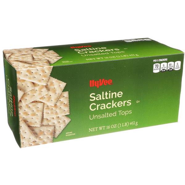 Hy-Vee Unsalted Tops Saltine Crackers