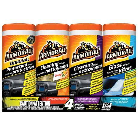 Armor All 4 pack Wipes (4 pack wipes cleans away dirt, dust and debris.)