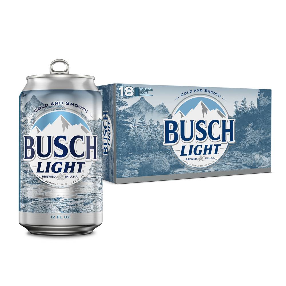 Busch Domestic Light Lager Beer (18 pack, 12 fl oz)