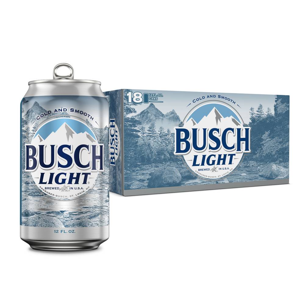 Busch Domestic Light Lager Beer (18 x 12 fl oz)