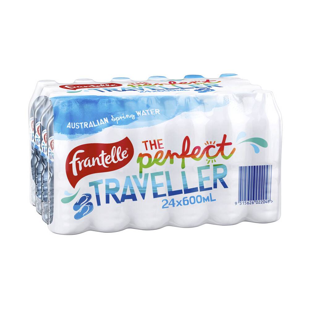 Frantelle Australian Still Spring Water Bottles Multipack 600mL x 24 Pack 24 pack