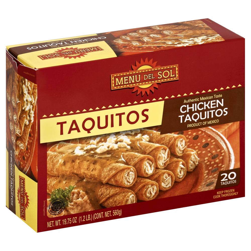 Menu Del Sol Chicken Taquitos (20 ct)