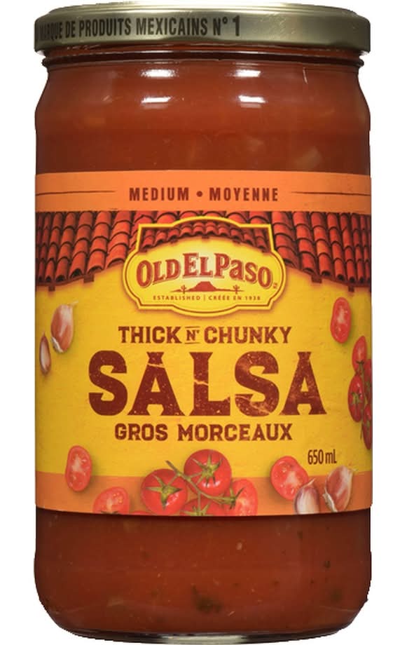 Old El Paso Medium Thick N' Chunky Salsa (650 ml)