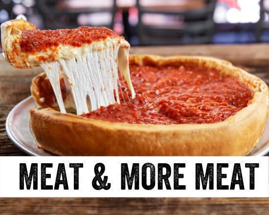 Meat and More Meat Deep Dish Pizza